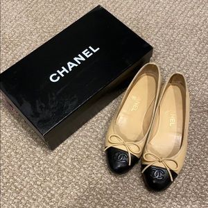Chanel Cap Toe Ballerina Flats